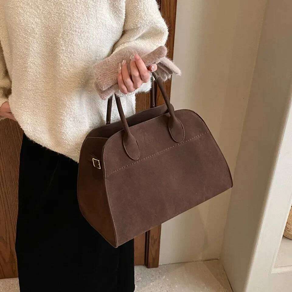 VONMONAN Ladies' Top-handle Bag High-end Design Vintage Commute Handbag For Autumn Winter Faux Suede Casual Tote Shoulder BagsFashion designer 
