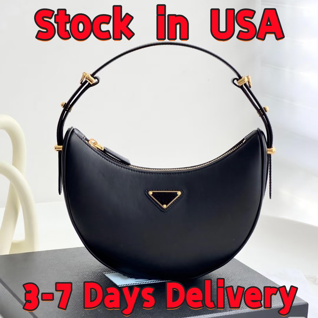 Designer Bag Luxury Women's Fashion Half Moon Hobo Handbag Classic Nylon 3 in 1 Fashion Ladies Shoulder Bag Zipper Closure Wallet Black Crossbody bag