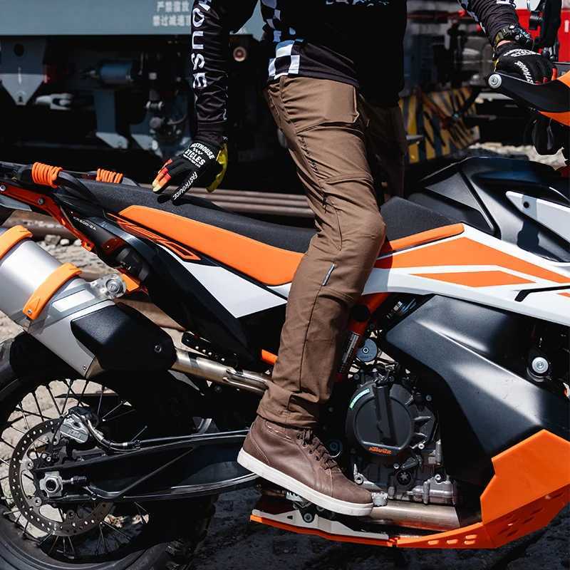 Mens Summer Motorcycle Pants Breathable Long Riding Trousers With Knee Hip Protection Anti-Scratch For Motocross Street Riding W250812
