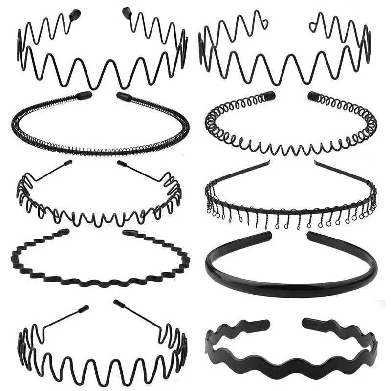 UniseX Wavy Spring Hair Hoop Non-Slip Outdoor Sports Bands Simple HaiRBand for Women Men Face Washing DrESS X250812