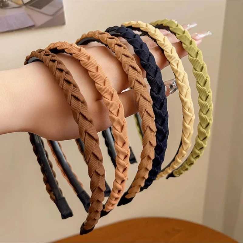 100% Woven Fabric Band Solid Thin Band Double Bohen Anti-Slip Band Bandwidth Bezel Hoop Girl Hair Accessories X250812