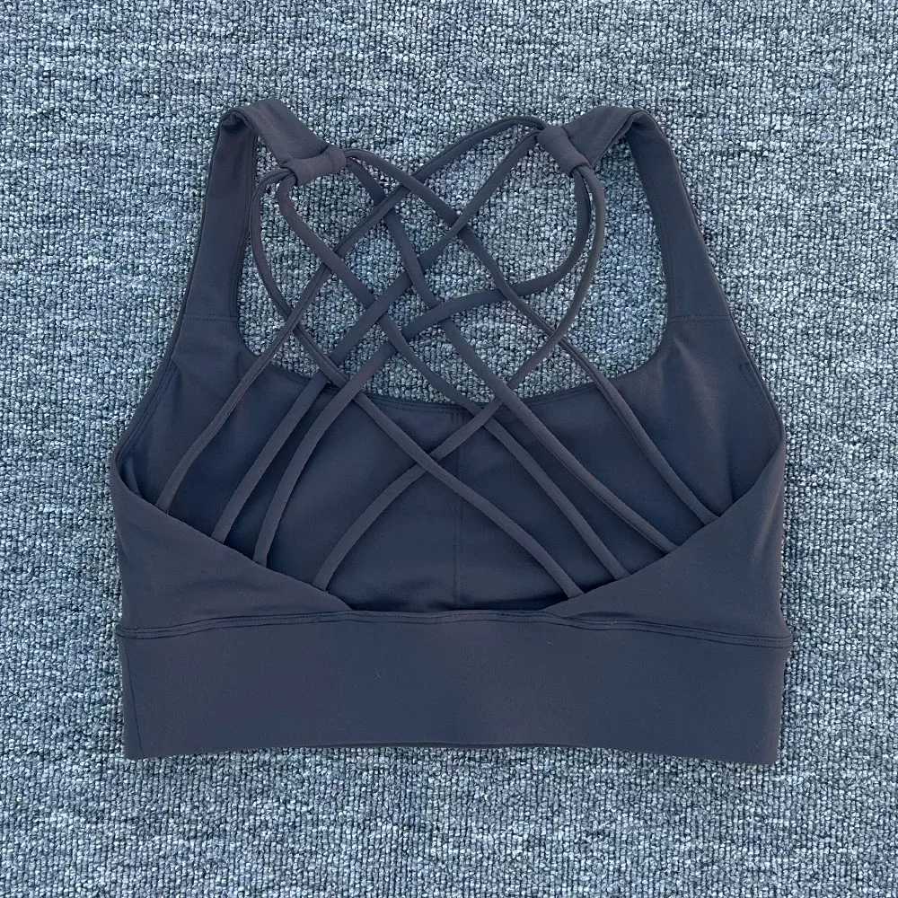 New Fitness Sports Bra for Women Push Up Cross Back Shockproof Running Gym Training Workout Underwear Crop Tops Z250812
