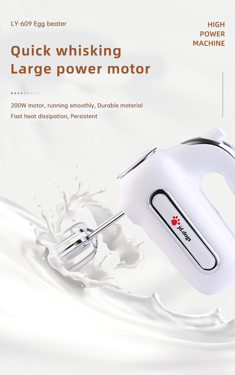Electric Hand Mixer - Versatile Egg Beater for Beginners, Ideal for Whipping Cream & Beating Eggs LY-609