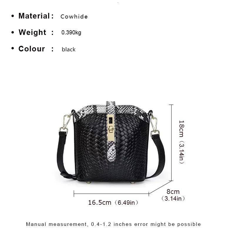 Aidrani Genuine leather women's single shoulder crossbody fashion woven patterned cowhide bag ddmymarket