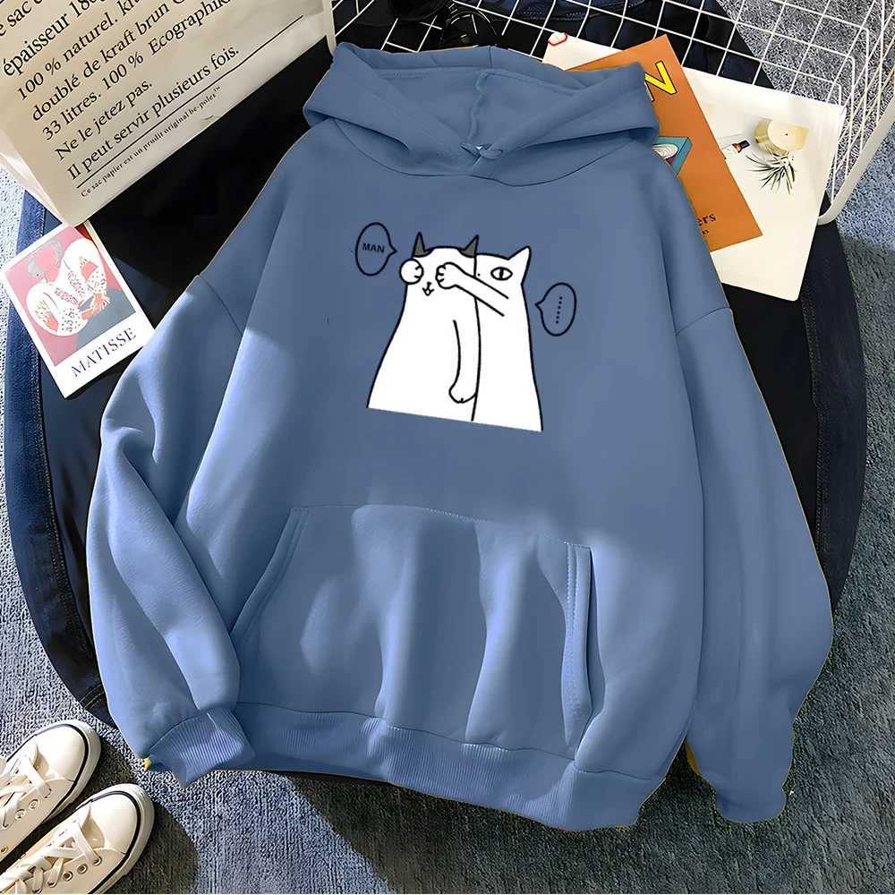 Hirsionsan Kawaii Cartoon printed hoodie mens and womens soft casual oversized sportswear womens sweatshirt womens clothing Y250811