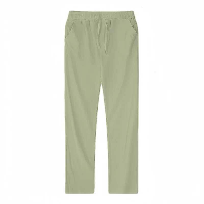 Summer Autumn Mens Cotton Linen Pants Joggers Sweatpants Streetwear Breathable Solid Color Linen Trousers Vacation Loose Pants W250812