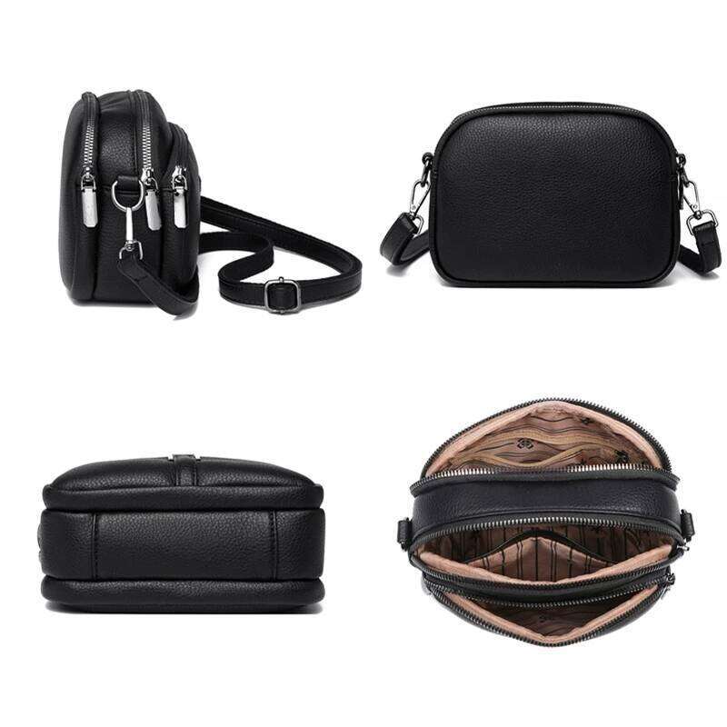 Leather Multilayer Large Capacity Handbag Women Designer Tote Bag Shoulder Crossbody Sac Ladies Purses Messenger Bags