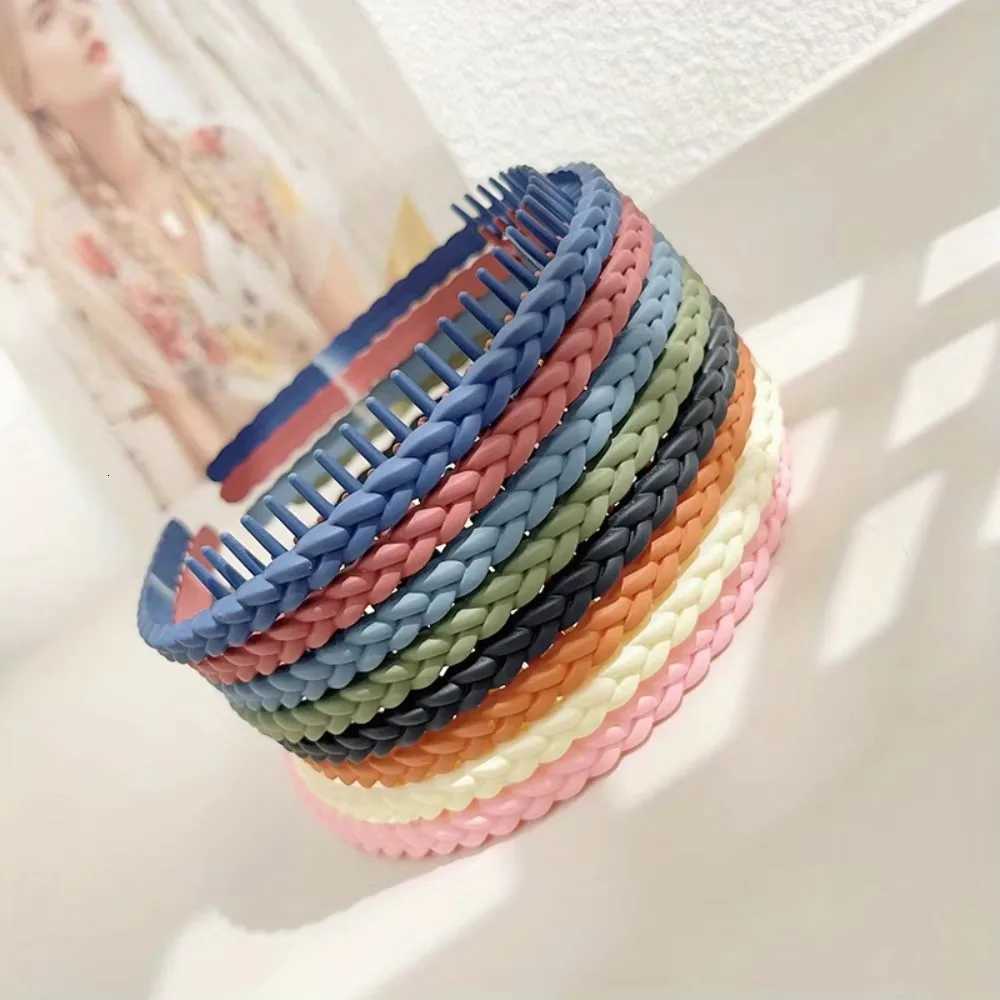 Fashion Plastic Twist Cross Band for Women Girls with Teeth Non-Slip Hoop Wash Face Hair Styling Accessories New X250812