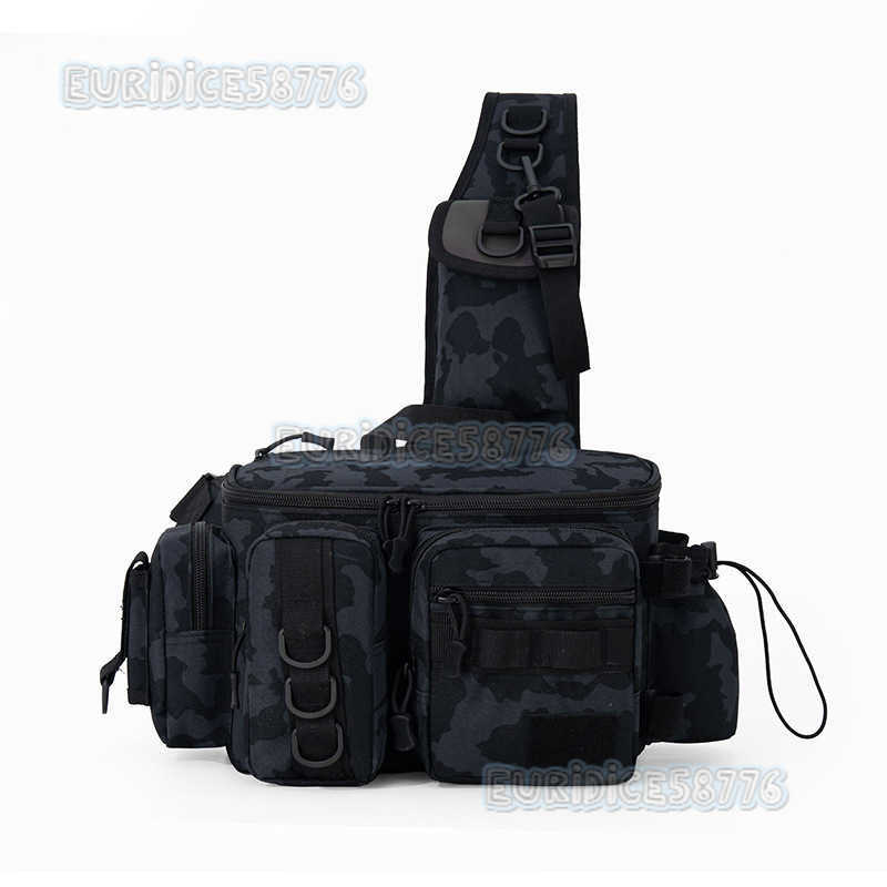 New Multifunctional Lure Bag Crossbody Fishing Bag Outdoor Sports Rod Storage Hiking Waist Bag H250811