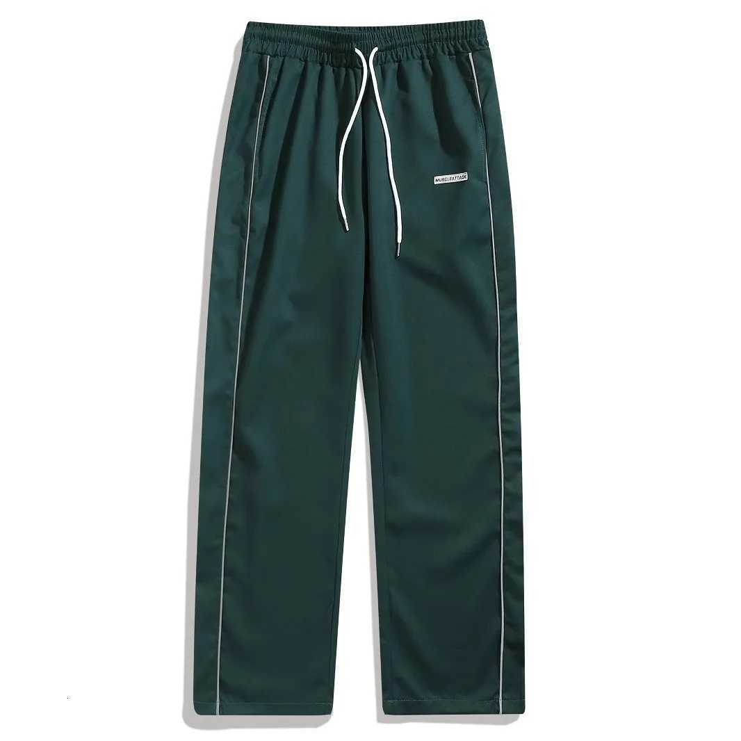 Mens New Woven Trousers High Street Trend Retro Casual Cuff Long Pants W250812