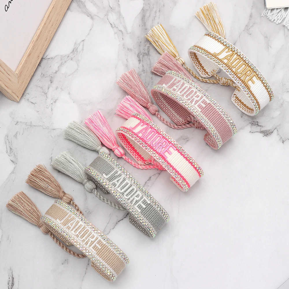Bling Friendship Bracelets Woven Stackable Jewelry Summer Beach Holiday Vibes for Men and Women Accessories U250812