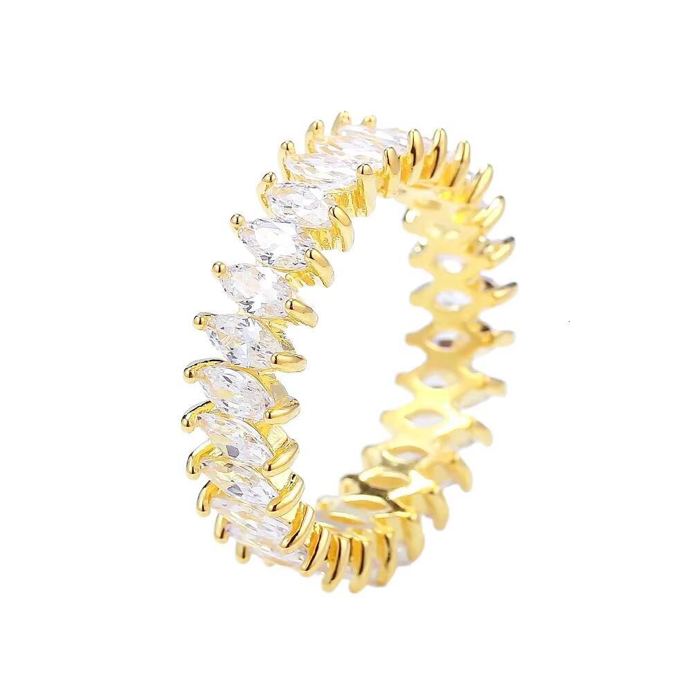 Original 925 Sterling Silver Ladys Moissanite Rings Rare Shape Moissanite Moissanite Row Rings for Women