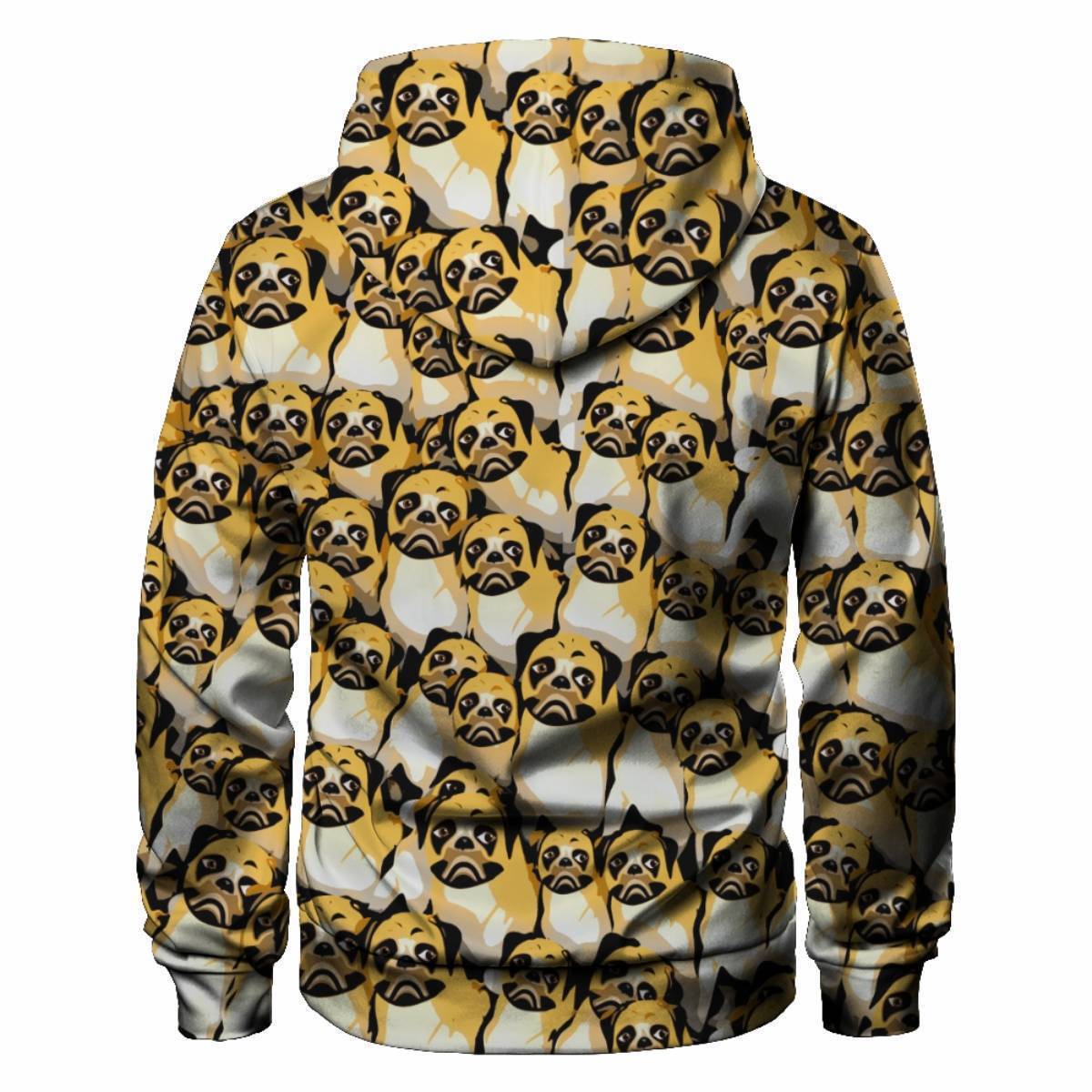 New Spring and Autumn 3D Digital Printing Pug Men's Casual loose Sweatshirt