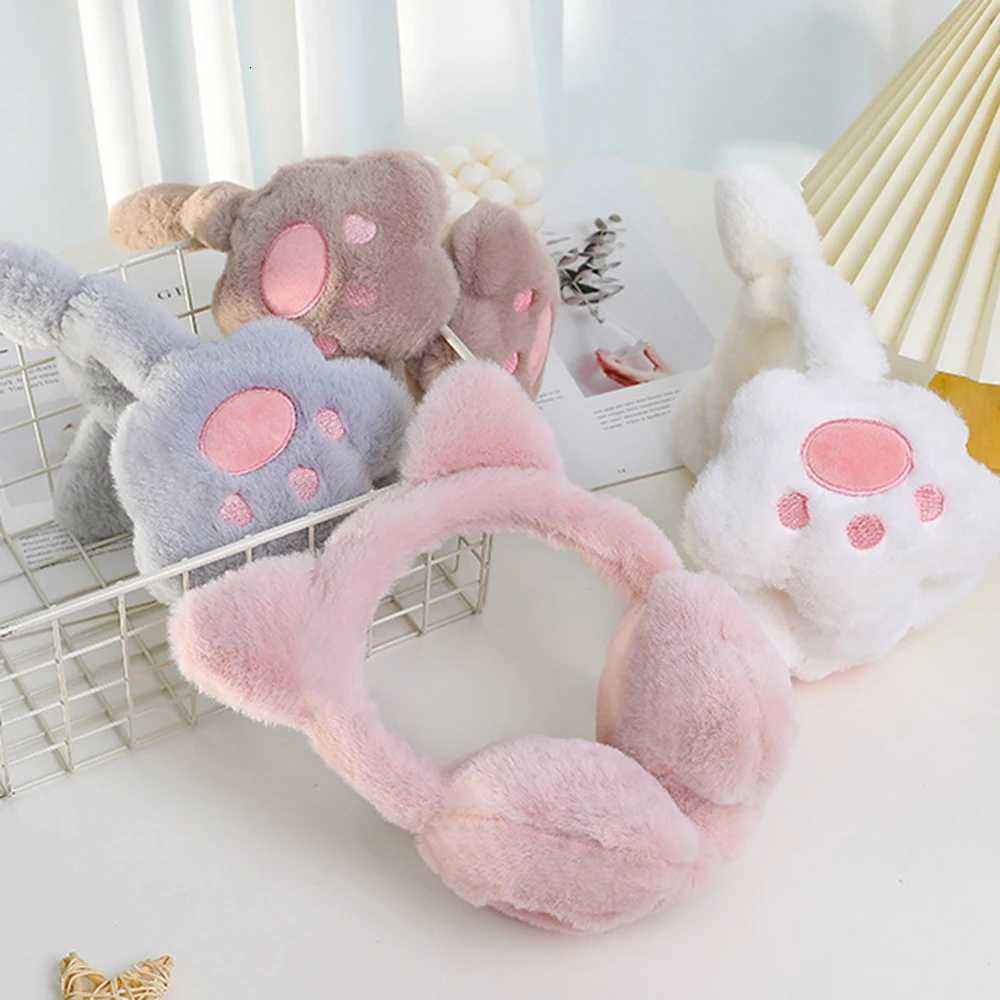 ute Plush Cat Claw Earmuffs Comfortable Anti-Wind Ear Warmers Ear-Protection Adjustable Ear Cover Outdoor Riding Accessories XJ250812