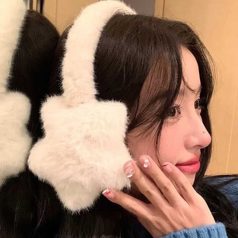 Winter Earmuffs Woman Ear Cover Y2K Star Plush Anti Cold Womens Warm Solid Color Plush Earrings Cycling Muffs Headphones Warmer XJ250812