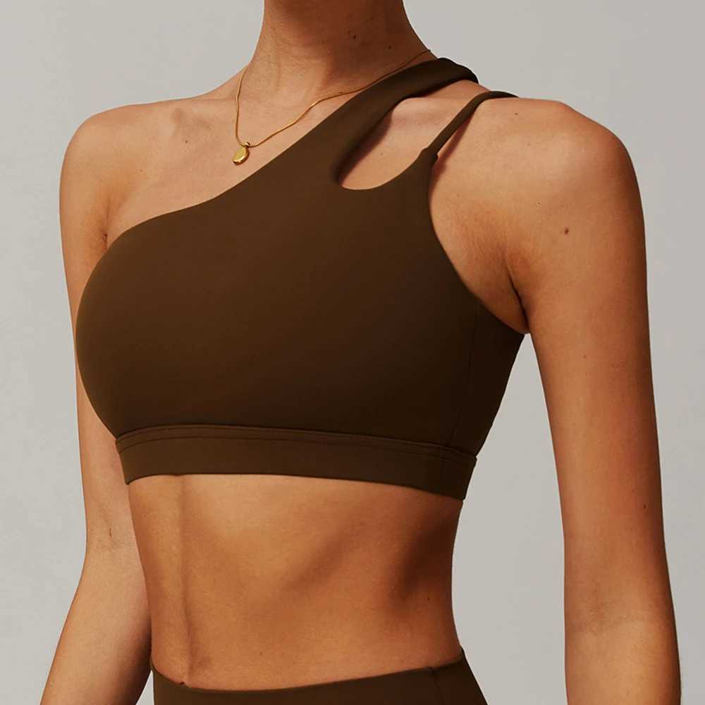 Women Shockproof Sport Bra Womens Beautiful Back Gym Sports Underwear Women Oblique Shoulder Straps Running Fitness Bra Z250812