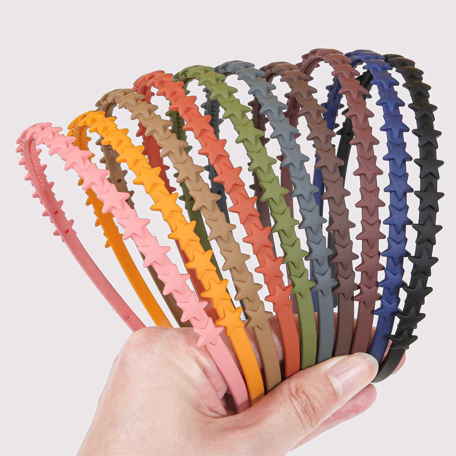 5/10pcs Matte Star Band for Girls Plastic Teeth Hairband Women Hair Hoop Wear Hairband Children Hair Accessory X250812
