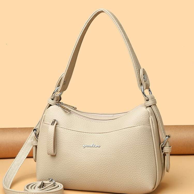 2025 New PU Fashion Soft Leather Crossbody Women's Casual Underarm for Middle-aged Moms Single Shoulder Bag