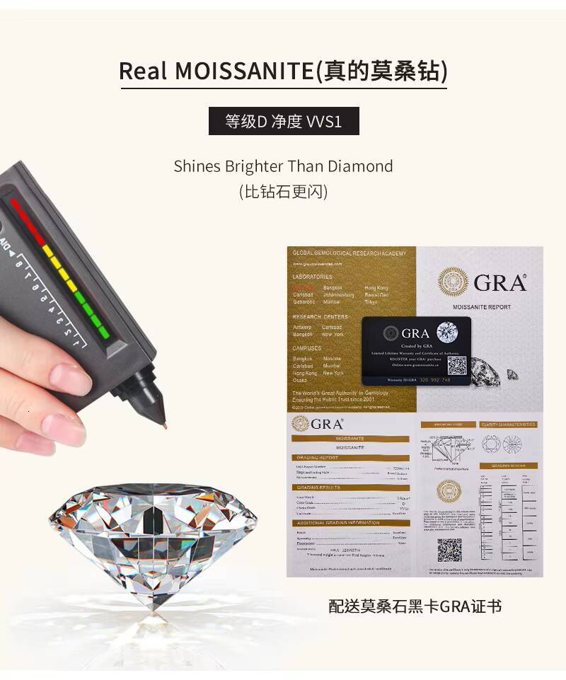 New Design Jewelry Sterling Silver 925 Full Diamond Ring Fashion Engagement Bing Moissanite Rings for Girls