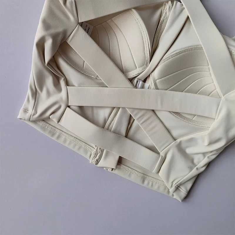 Women Fitness Underwear Bras Cross Back Beauty Sports Bras Front Zipper Top Bra Sexy Breathable Underwear For Women Gym Top Z250812