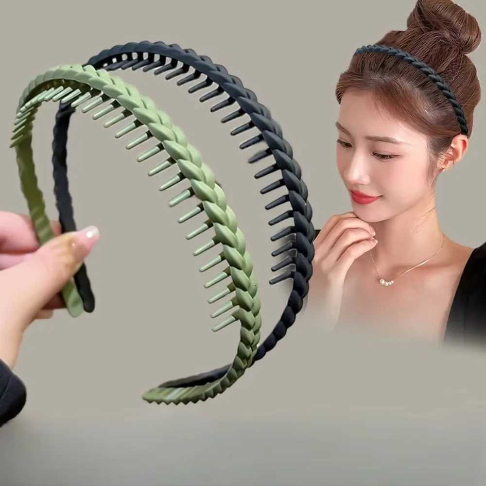 Fashion Plastic Twist Cross Band for Women Girls with Teeth Non-Slip Hoop Wash Face Hair Styling Accessories New X250812