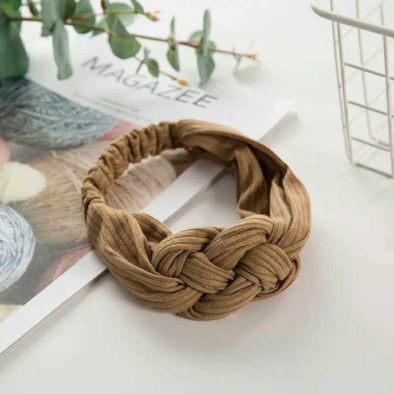 Vintage Knot Band for Wen Twisted Elastic Hairbands Cross Criss Wrap Cotton Yoga Bands Hair Accessories X250812