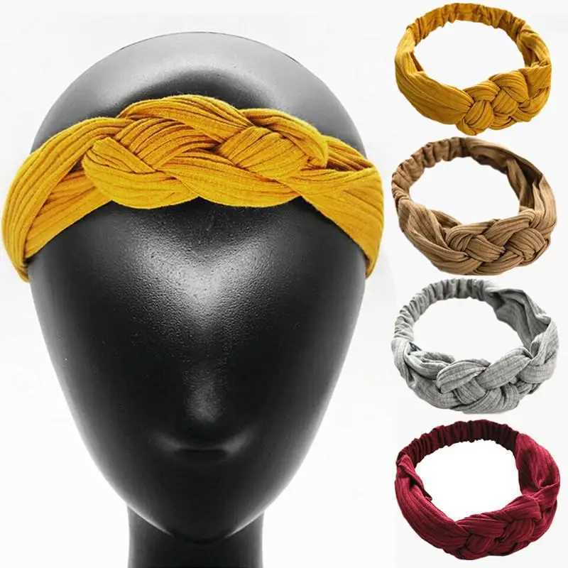 Vintage Knot Band for Wen Twisted Elastic Hairbands Cross Criss Wrap Cotton Yoga Bands Hair Accessories X250812