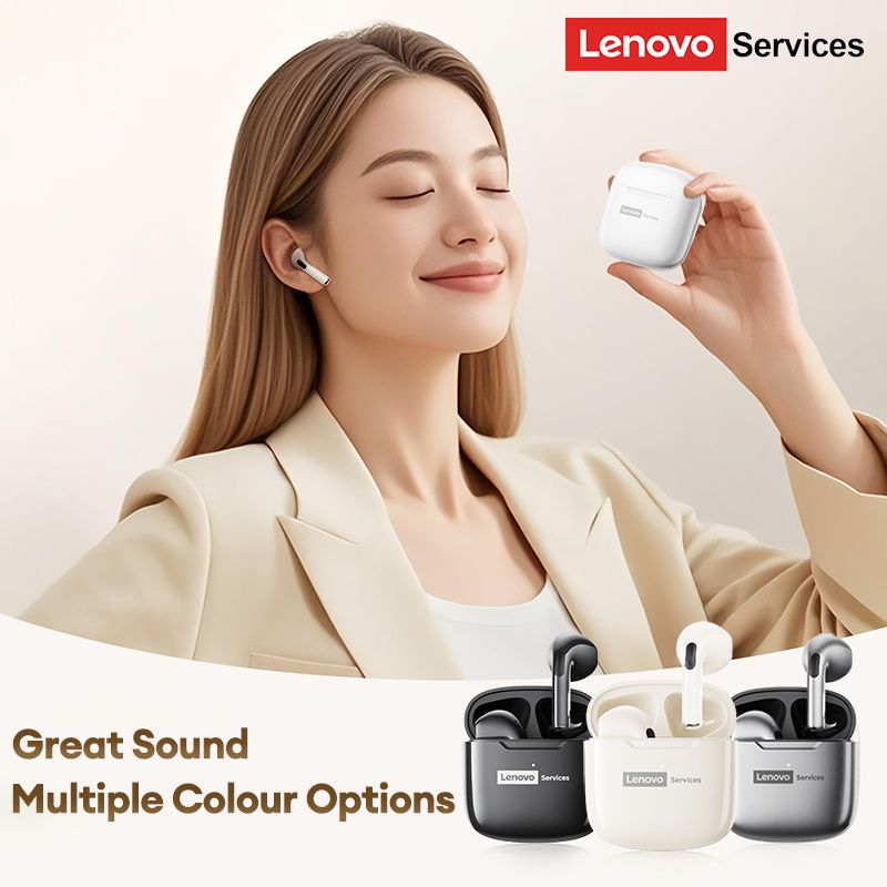 LenovoServices New Bluetooth 6.0 Headphones In-ear Call noise cancellation Earphones Sports Sensorless Cinema-grade IMAX original sound quality Earbud