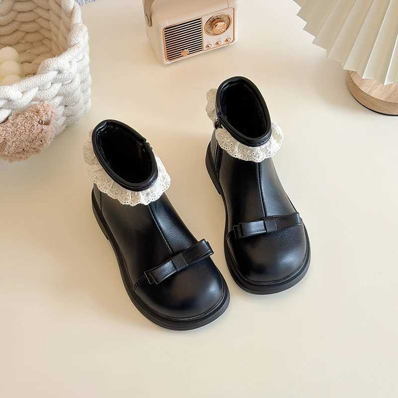 New Girls Boots Sweet Elegant Kids Princess Fashion Boots Chic Versatile Children Casual Lace Ankle Boots Spring Autumn Casual XJ250812