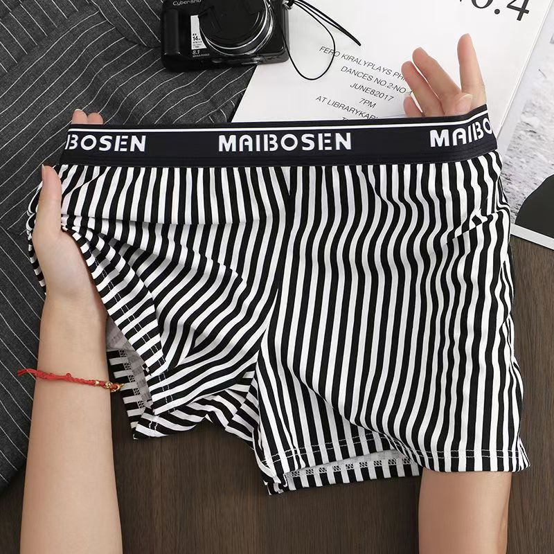 Comfort-Fitting Mens Cotton Boxer Shorts With Stylish Striped Design Arrow pants