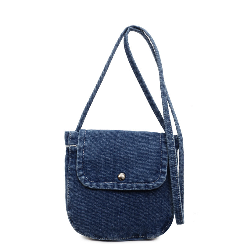 Denim for Women New Fashion Single Shoulder Crossbody Casual High-end Bucket Small Bag