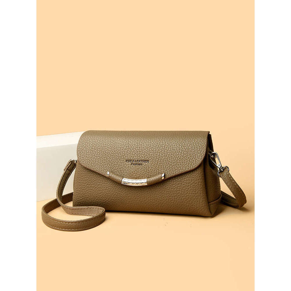 2025 Summer New Fashion Versatile Soft Leather Single Shoulder Crossbody Large Capacity Middle-aged Mom Bag