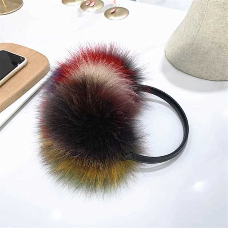 New Colorful Real Fox Fur Earmuffs for Autumn and Winter Womens Outdoor Travel Warm Fur Earmuffs with Plush Ear Protectors XJ250812