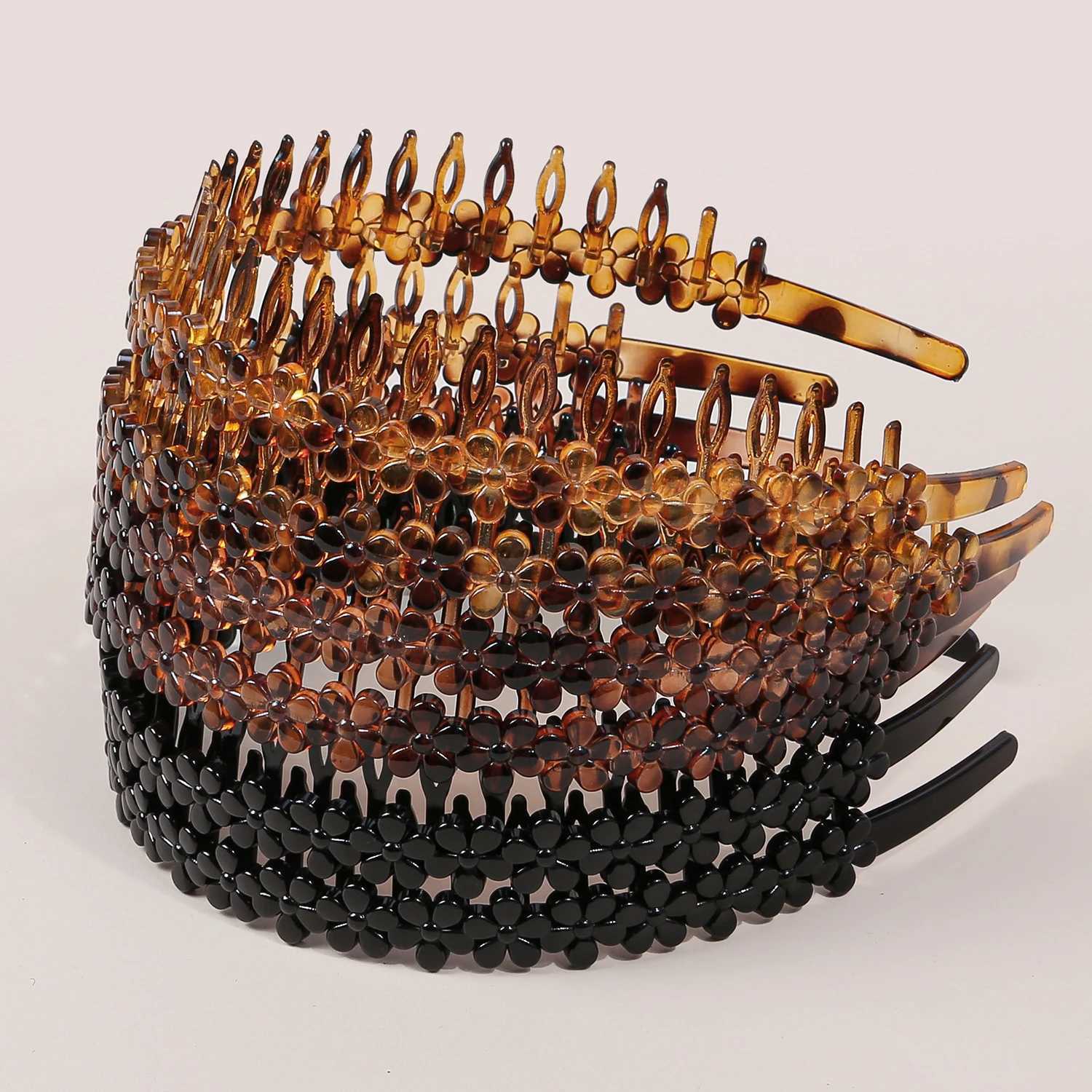 3/6pcs Flower Band for Girls Plastic Hairband Fem Hair Hoop Wear Teeth Hairband Band Wen Hair Accessory X250812