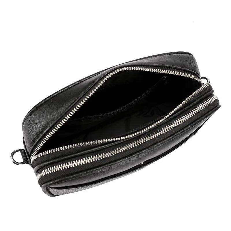 Fashion square leather men's handbag shoulder crossbody bags messenger designer bag mens