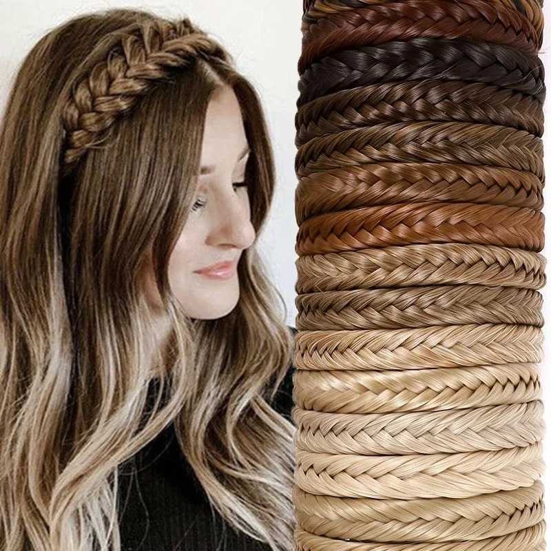 Bohemian Style Synthetic Band Fishtail Braids Hair with Adjustable Belt Plaited Hairband for Women Hairstyle Hairpieces X250812