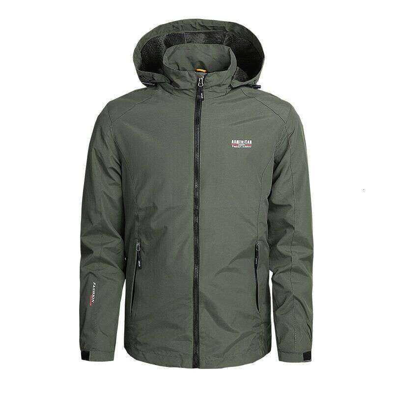 Spring and Autumn New Men's Casual Loose Large Size Outdoor Waterproof Breathable Quick-Dry Windbreaker Jacket
