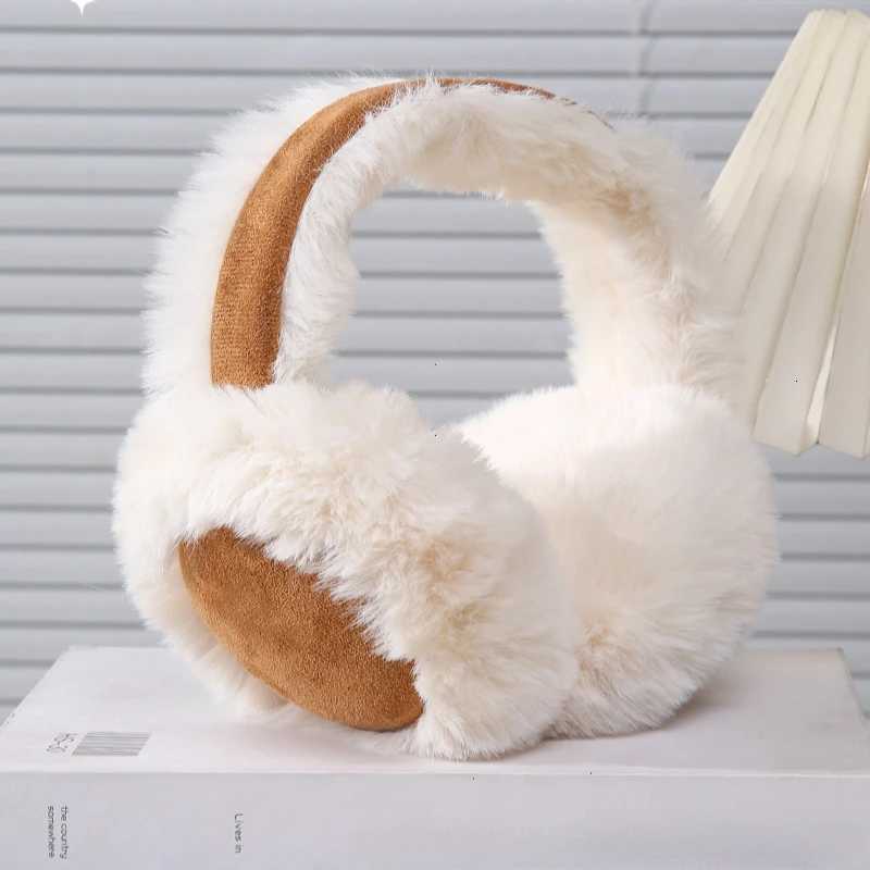 Fashion Plush Ear Muffs Foldable Thick Wool Ear Covers for Women Men Winter Warm Suede Earflaps Outdoor Cold Protection Earmuffs XJ250812