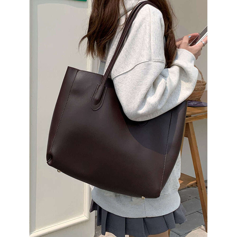 New Fashion Versatile Textured Commuter Women's Large Capacity Mother-Daughter Two-Piece Set Single Shoulder Tote Bag B5