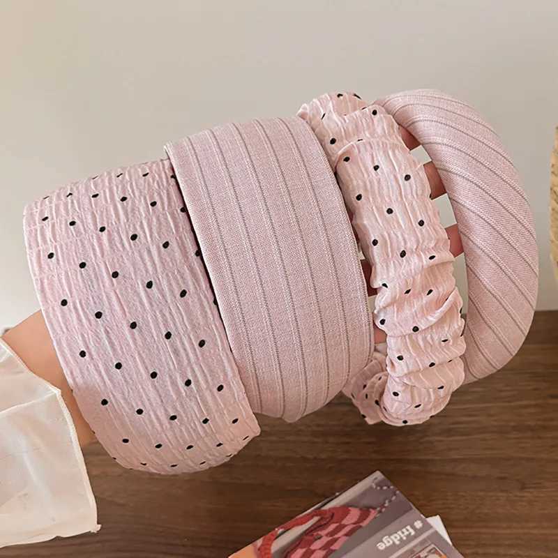 Sweet Polka Dot Wide Edge Hair Band Womens Band Girlish Hair Bundle Hair Accessory Sweet Style Hair Clips X250812