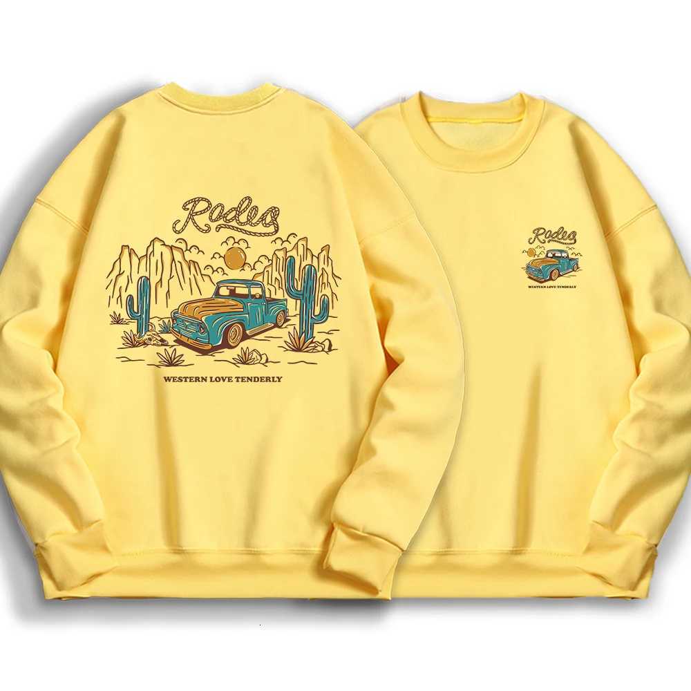 Rodeg Western Love Tenderly Romantic Desert Men Women Hoodie Autumn Fashion Clothes Cartoon Sweatshirt Crewneck Fleece Hoodies Y250811