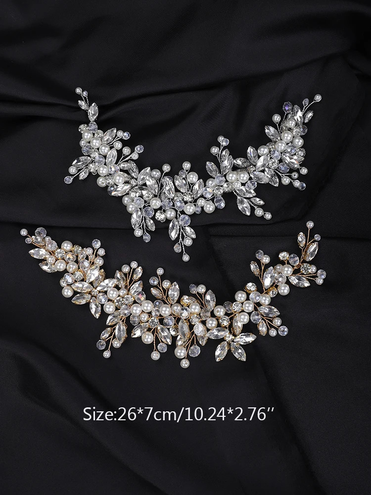 Pearl Bride Headband Crystal Bridal Headpiece Wedding Hair Accessories Handmade Jewelry Party Prom Tiaras 250804