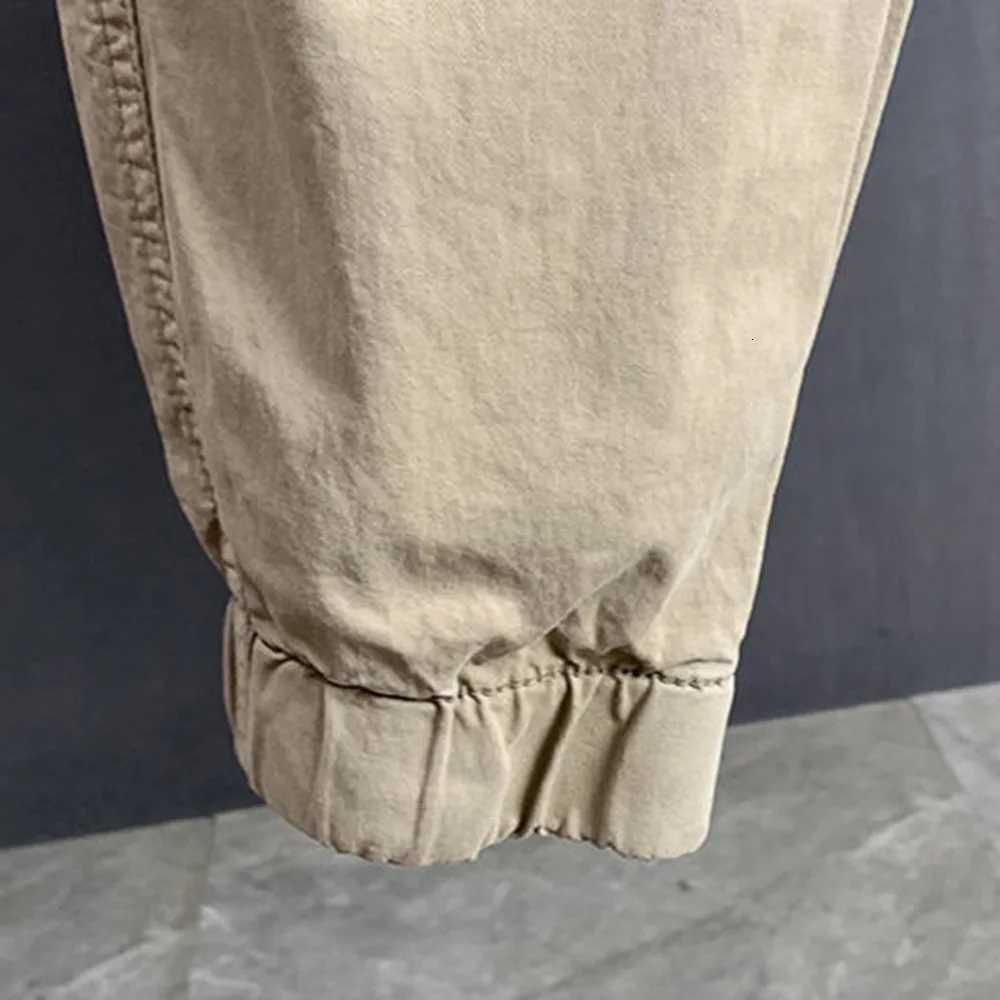 Mens Trousers Summer Cargo Pants Retro Streetwear Pockets Jogger Pants Casual Harem Trendy Fit Daily Thin Mens Clothing 2024 X250812