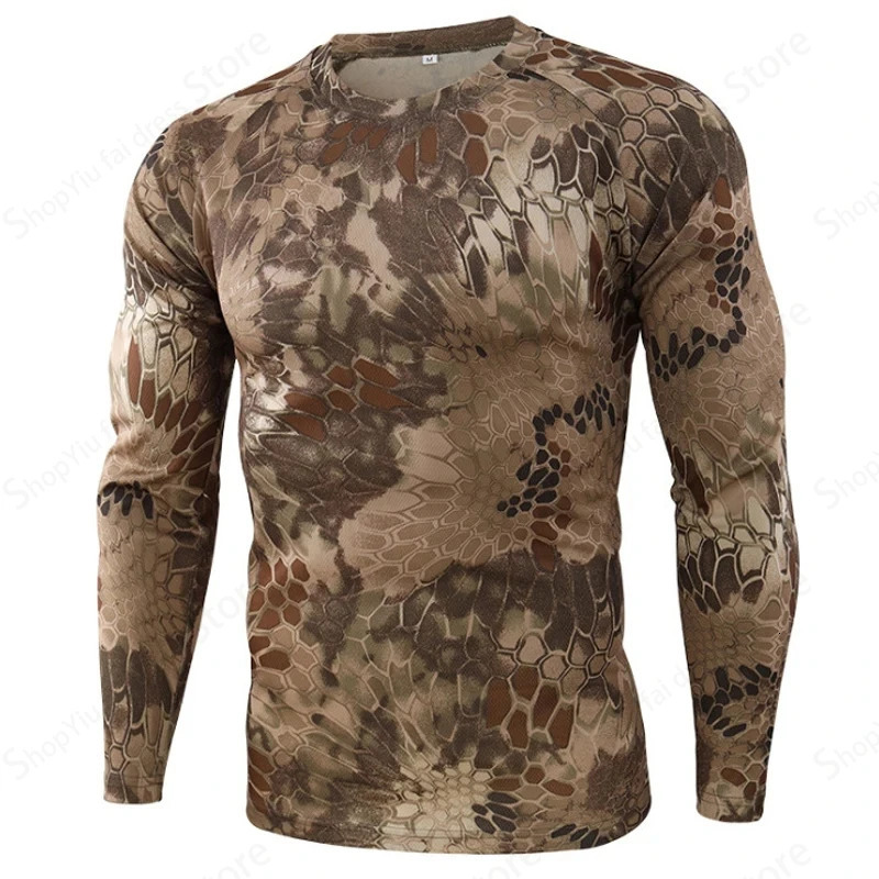 Mens Long Sleeve Tshirt 3d Camouflage Print Graphic T Shirts Men Women Fashion Fitness Tops Tees Outdoor Top Camo Clothing 250808