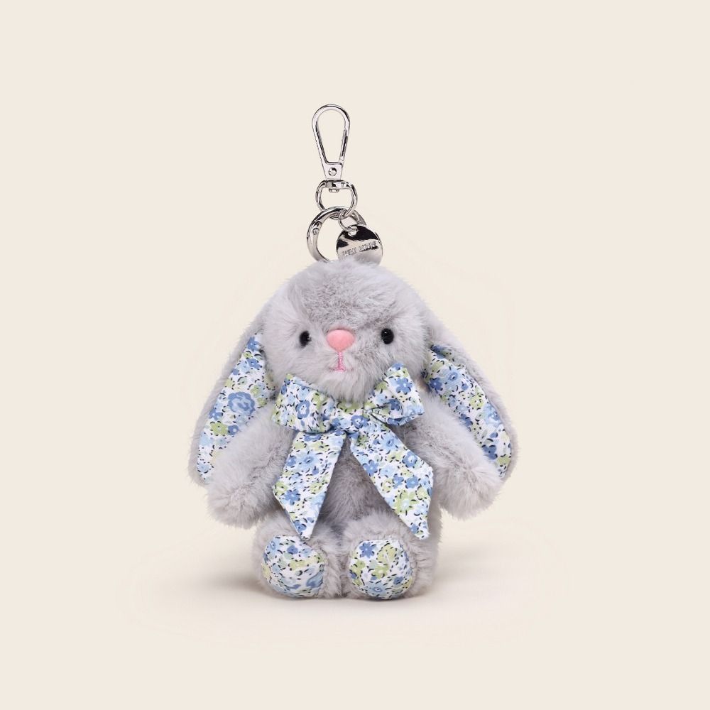 Creative Flower Bowknot Plush Keychain Soft Cute Car Key Pendant Cartoon Stuffed Doll Keyring Unisex