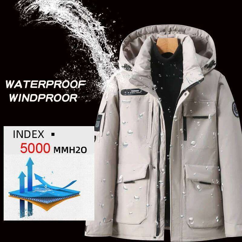 Winter Ski Suit Men Windproof High Quality Skiing Down Cotton Jacket Bibs Pants Set Male Snow Costume Snowboard Wear Overalls