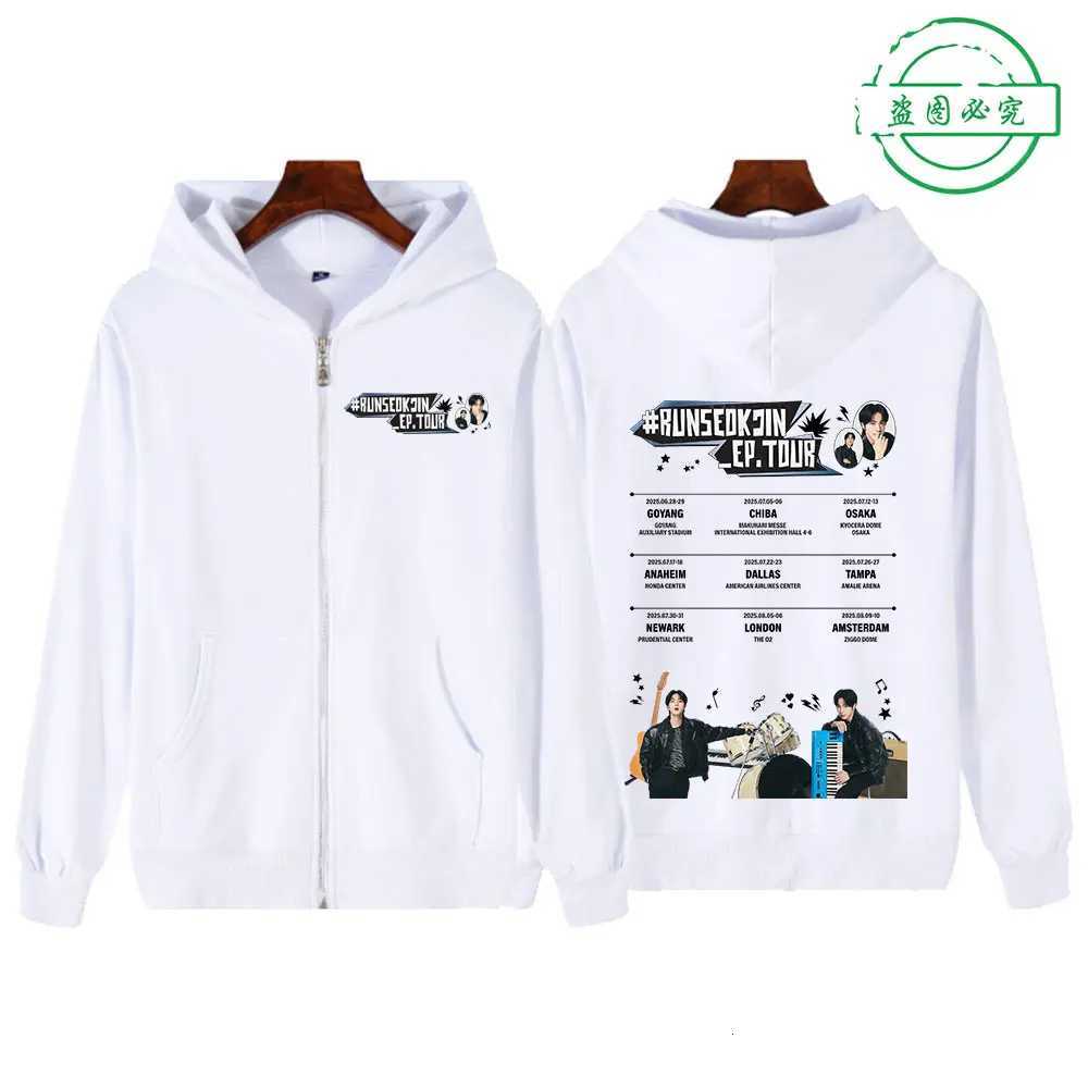 Kpop Korean Jin Runseokjin Ep Tour 2025 Zipper Hoodies Mens Women Clothing Pullovers Fashion Hip Hop Zip Up Sweatshirt Jackets X250812