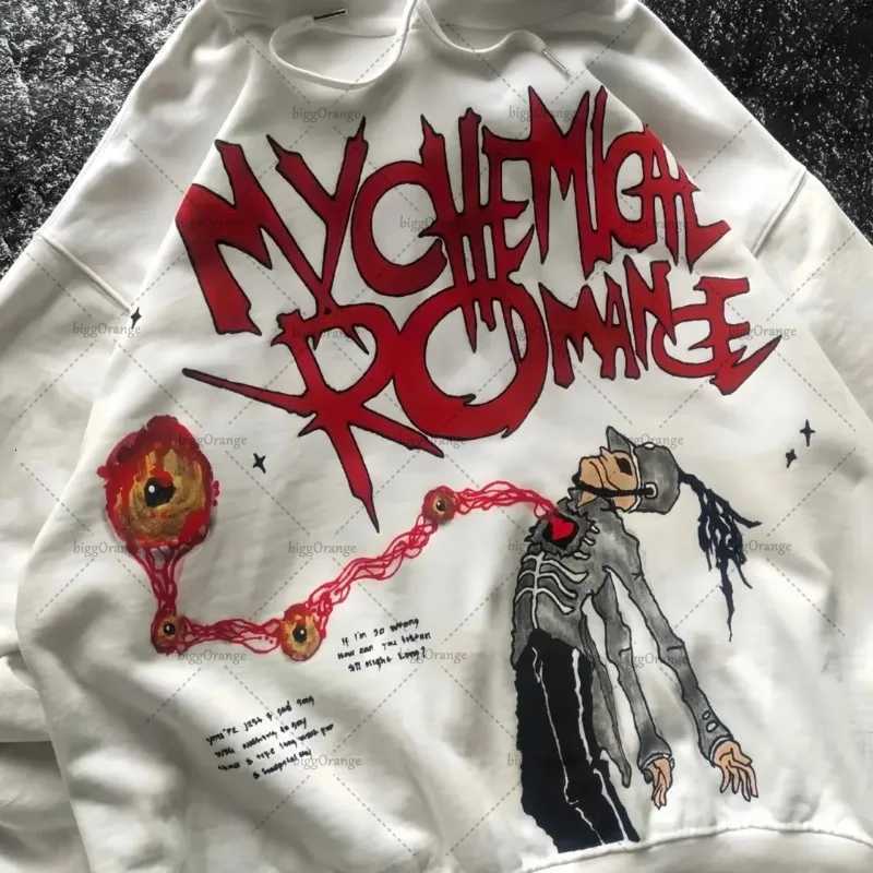 2025 Street Spoof Loose Letter Print Hoodie Hip-hop Punk Casual Clothing Men American Retro Fashion Oversized Sweatshirt Women Y250811