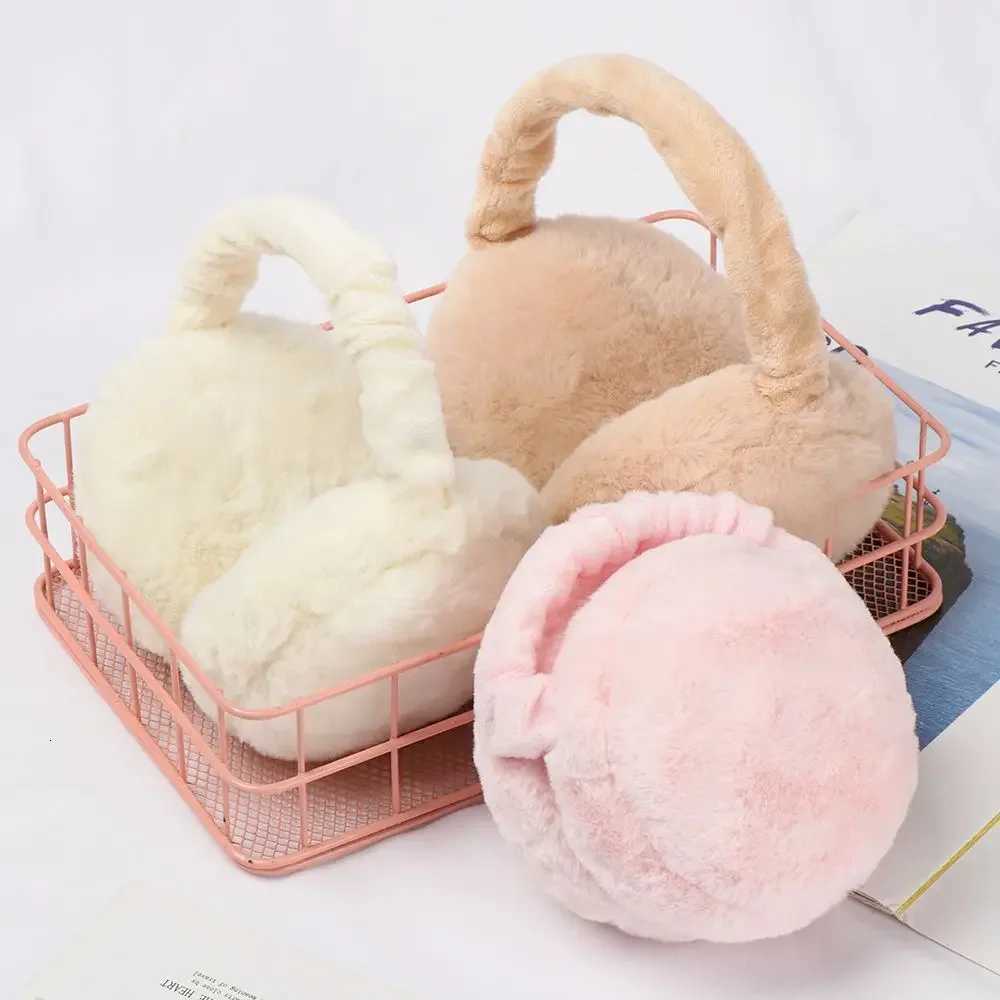 Fashion Autumn Winter Earmuffs for Women and Men Ear Warmer Plush Solid Color Adjustable Foldable Ear Muffs Earflap Earmuffs XJ250812