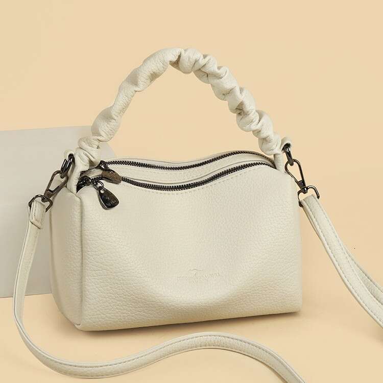 Pleated Women's Handbag 2025 Summer New Fashion Personality Trend Commuting Simple Versatile Casual Crossbody Bag